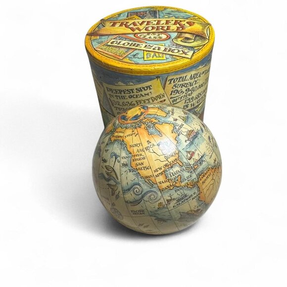 VTG Traveler's World Globe in a Box - Picture 1 of 6